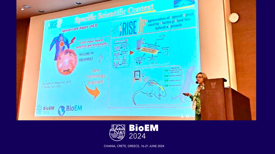 RISEUP WP5 leader, Prof. Liberti during her presentation at the BIOEM2024